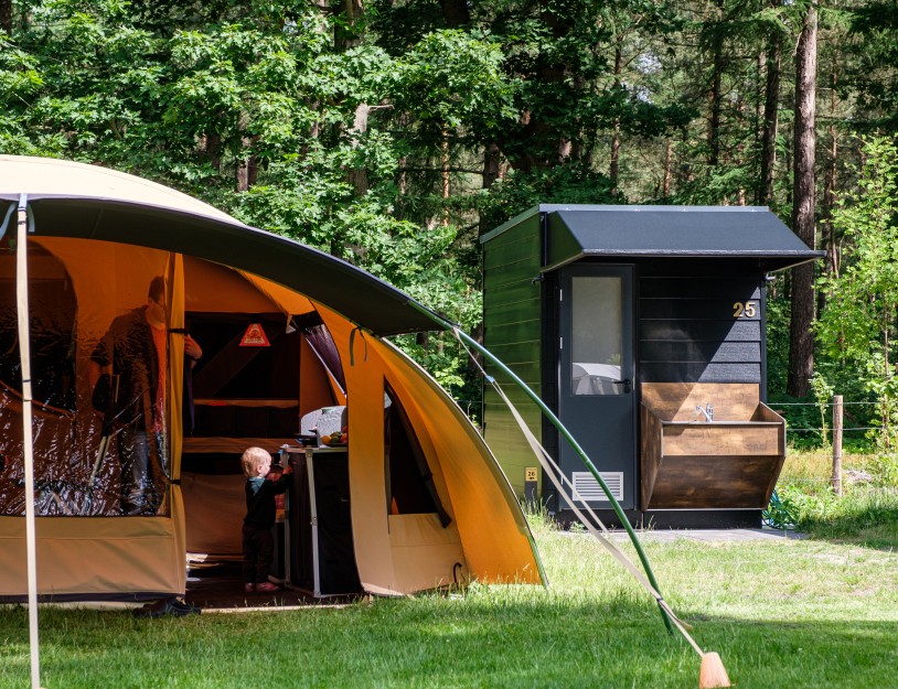 Fazant tent prive sanitair